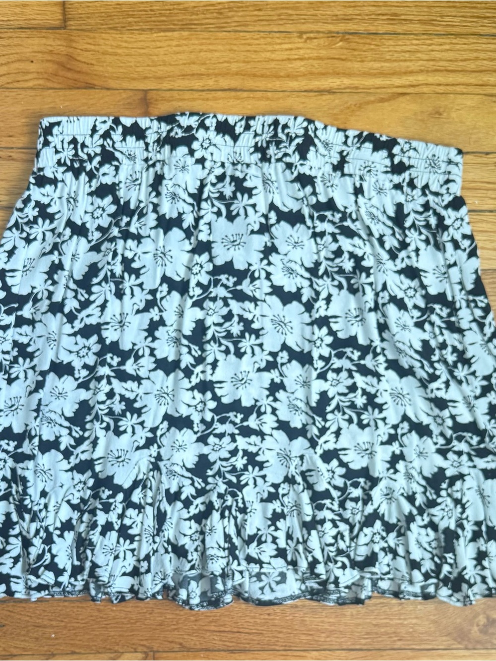 Loft Black & White Floral Skirt